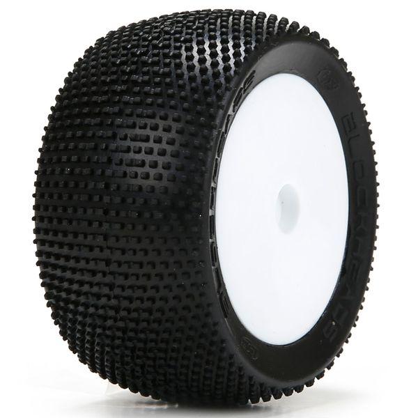 Blockhead Tires, Mounted (2): Mini 8T - LOS41004