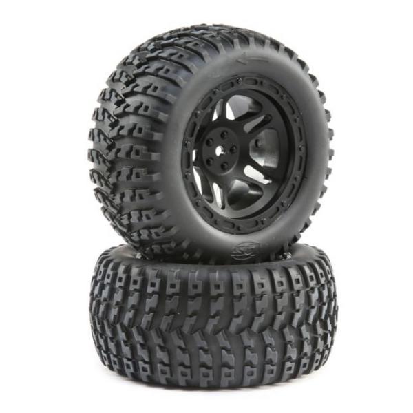 Black Wheel and Tire Mounted (2): 22S ST - LOS43024