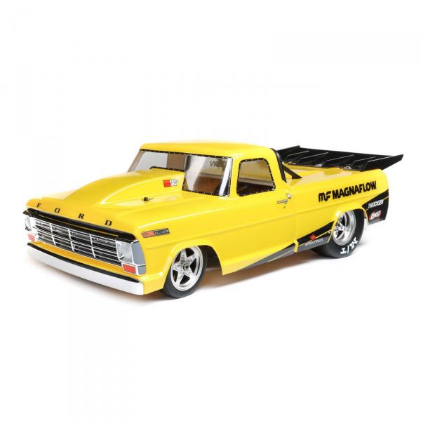 Losi 68 Ford F100 22S 2WD No Prep Drag Truck Brushless RTR 1/10 Magnaflow Jaune - LOS03045T1