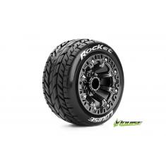 Louise RC - ST-ROCKET - Pneus 1-16e Truck - Soft - Jantes 2.2" Chromées Noires - REVO - SUMMIT - Sav