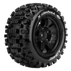 Louise RC - X-UPHILL - Pneus X-Maxx - Montés - Collés - SPORT - Jantes Noirs - Hex 24mm - 1 Paire