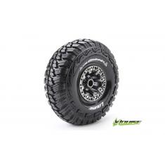 Louise RC - CR-GRIFFIN - Pneus 1-10e Crawler - Super Soft - Jantes 2.2" Chromées Noires - Hex 12mm -