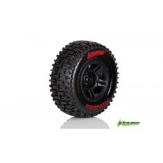 Louise RC - SC-PIONEER - Pneus 1-10e Short Course - Soft - Jantes Noirs - SLASH REAR - SLASH 4X4 F/R