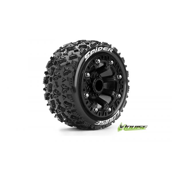 Louise RC - ST-SPIDER - Pneus 1-16e Truck - Soft - Jantes 2.2" Noirs - REVO - SUMMIT - Savage XS Flu - LR-T3200SB