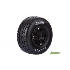 Louise RC - SC-ROCKET - Pneus 1-10e Short Course - Soft - Jantes Noirs - LOSI TEN-SCTE 4X4 - Avant -