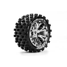 Louise RC - ST-ROCK - Pneus 1-10e Stadium Truck - Soft - Jantes 2.8" Chromées - 1/2"-Offset - GP JAT