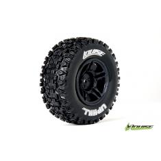 Louise RC - SC-UPHILL - Pneus 1-10e Short Course - Soft - Jantes Noirs - LOSI TEN-SCTE 4X4 - Avant -