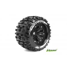 Louise RC - MT-PIONEER - Pneus 1-8e Monster Truck - Medium - Jantes 3.8" Noirs - 1/2"-Offset - EP E-