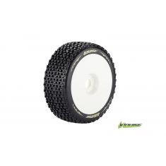 Louise RC - B-PIRATE - Pneus 1-8e Buggy - Soft - Jantes Blanches - Hex 17mm - 1 Paire