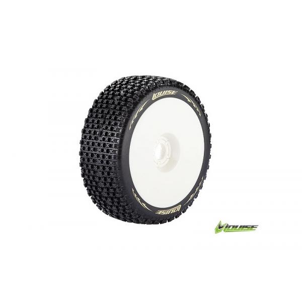 Louise RC - B-PIRATE - Pneus 1-8e Buggy - Soft - Jantes Blanches - Hex 17mm - 1 Paire - LR-T3126SW