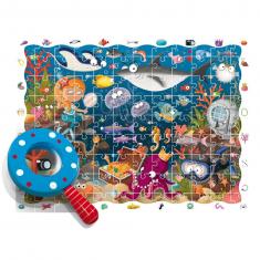 108 pieces jigsaw puzzle: Detective Puzzle: Underwater World