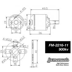 Moteur FM2216 900KV - Lumenier