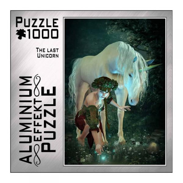 1000 pieces puzzle: Aluminum Effect: The last unicorn - MIC-741.5