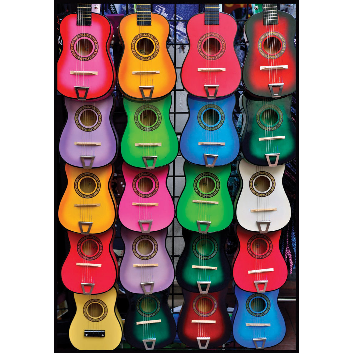 Puzzle 500 pièces : Guitares colorées