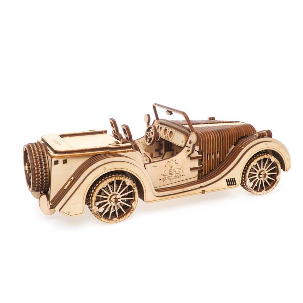 Maquette en bois voiture : Roadster VM-01, modèle mécanique - Ugears - Rue  des Puzzles