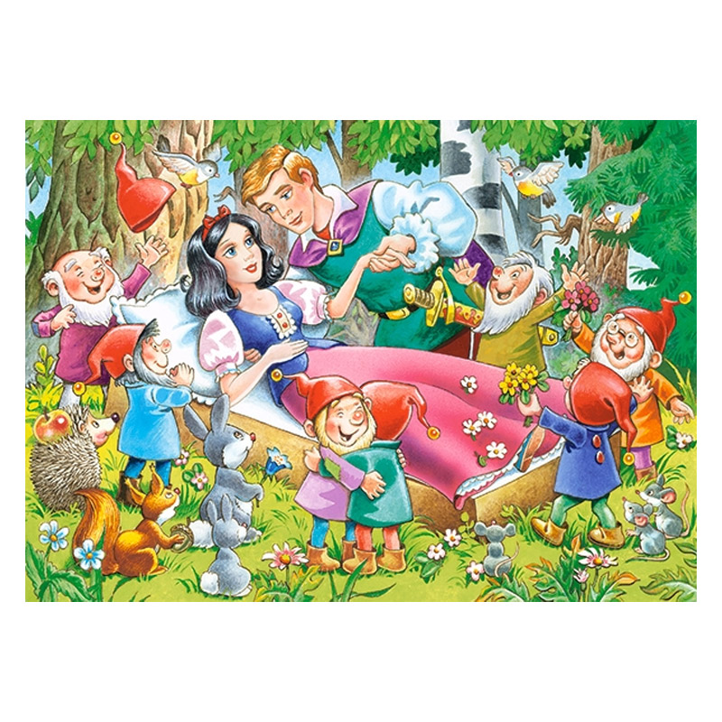 Puzzle 500 pièces Disney Princess : Blanche neige et les 7 nains