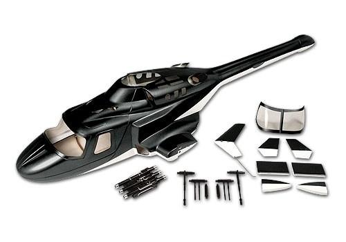 Fuselage AIRWOLF Peint Couleur Noir - T-rex 450 Align - Jeux et