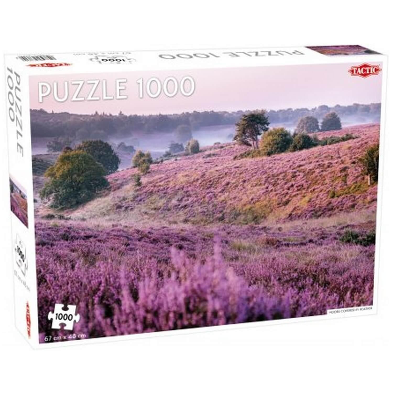 puzzle 1000 piã¨ces : landes couvertes de bruyã¨re