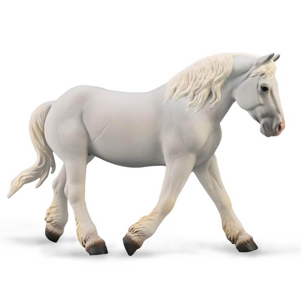 figurineâ cheval (xl):â jument boulonnais gris