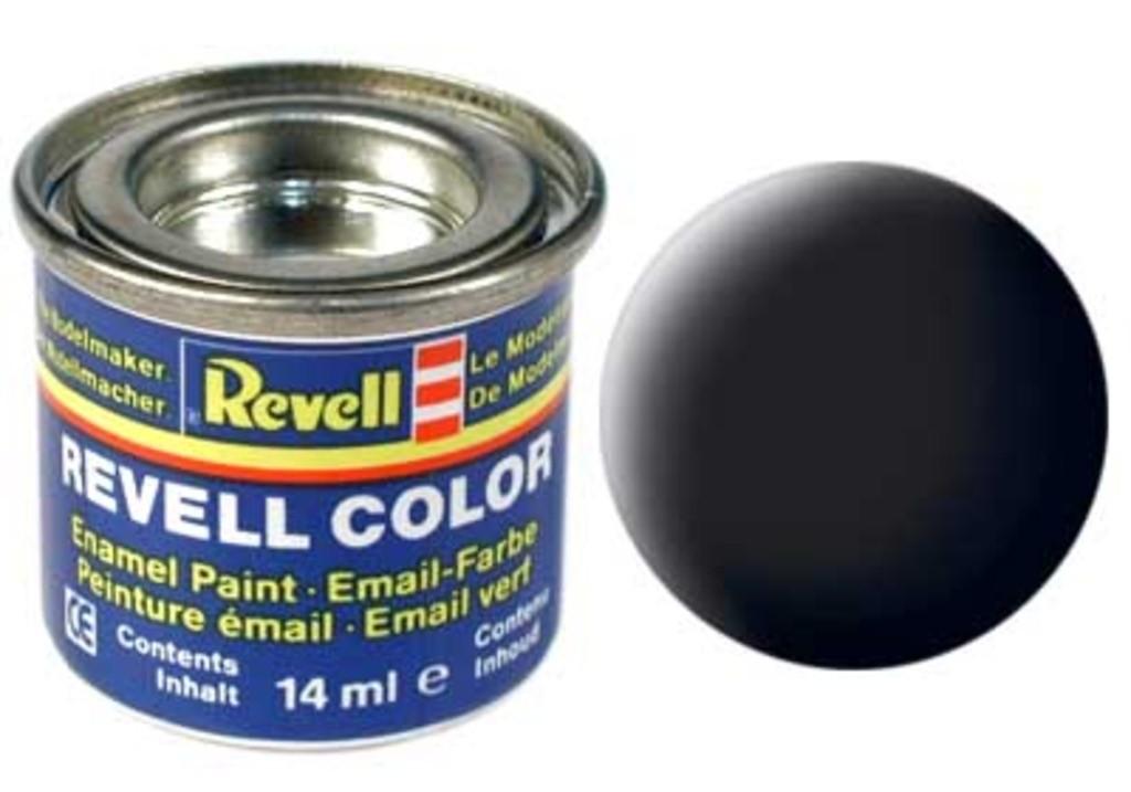 Peinture pour maquette - Acrylique en bombe : Noir mat – Revell 34108