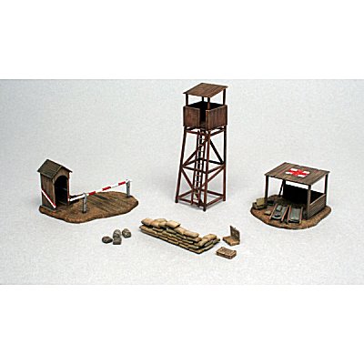 Accessoires de décor de guerre 1/72 : Bâtiments champ de bataille