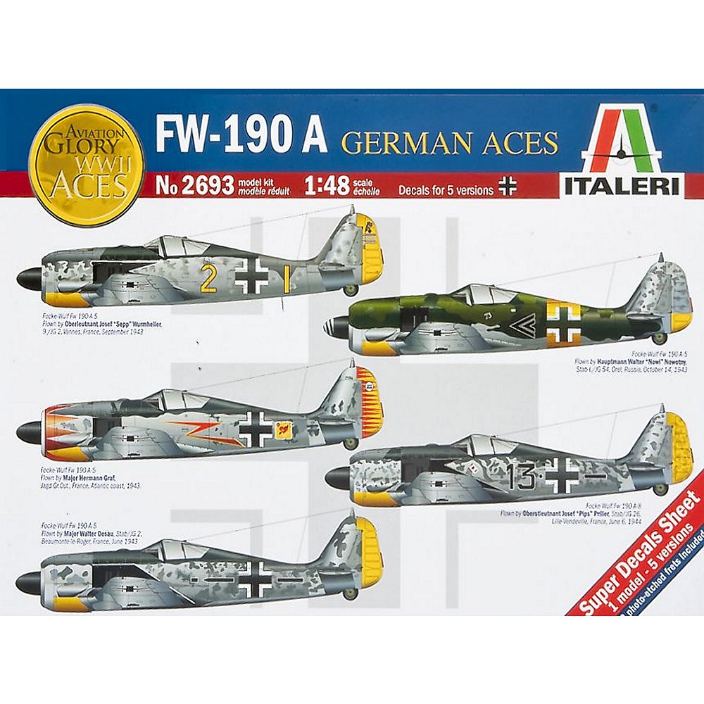 Maquette Italeri Focke Wulf FW190 D-9 – Échelle 1:72 | Modèle Aviation Historique WWII à Assembler Maquette Italeri I1312 Modèle à Monter