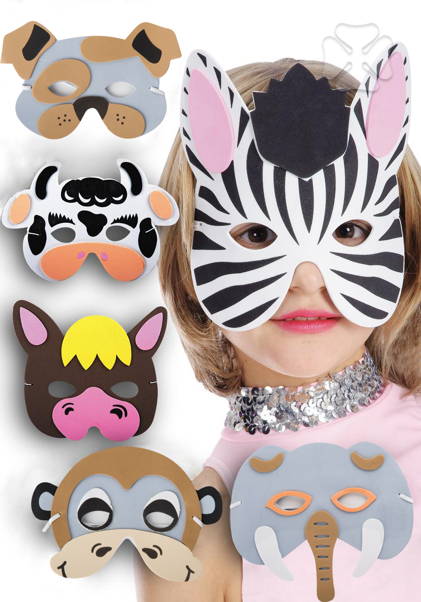 Masque Animaux en Mousse - Enfant
