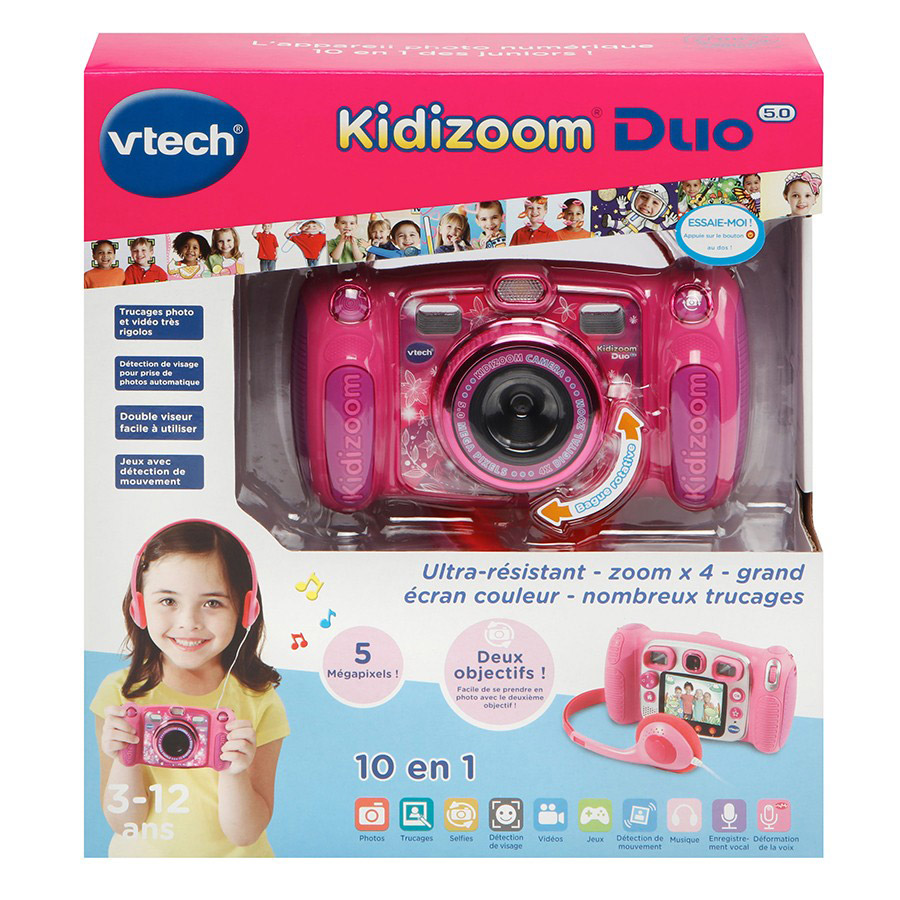 VTech - Appareil photo enfant - KidiZoom Fun rose