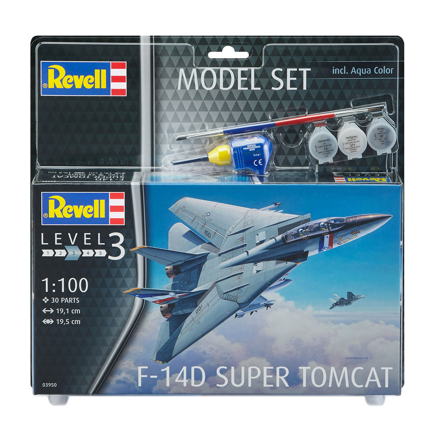 boîte à maquette F-14D Super Tomcat 19 cm échelle 1:100