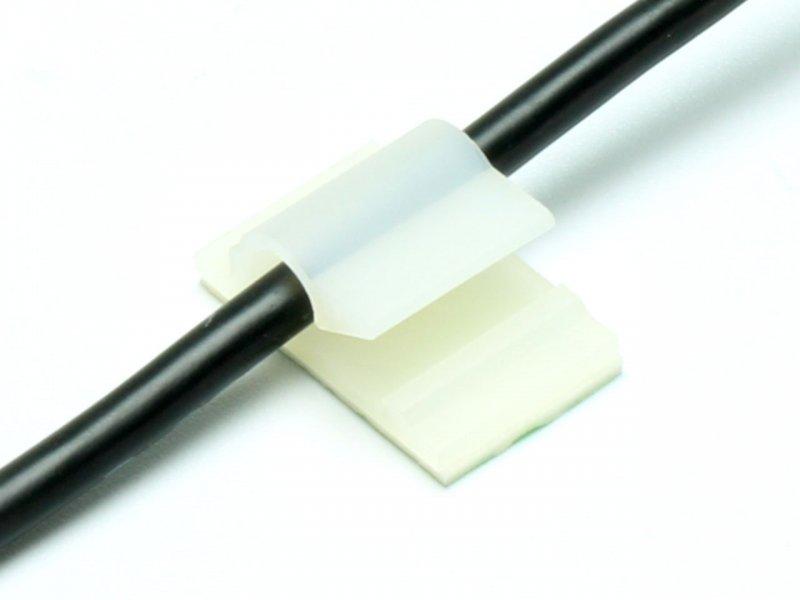 Clip fixation câble auto-adhésive 5mm (emb.:10pcs) - Extron