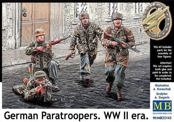 german paratroopers, wwii era - 1:35e - master box ltd.