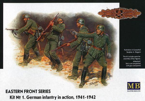 German Infantry in action 1941-1942 Eastern Front Series Kit No. 1- 1:35e - Master Box Ltd.