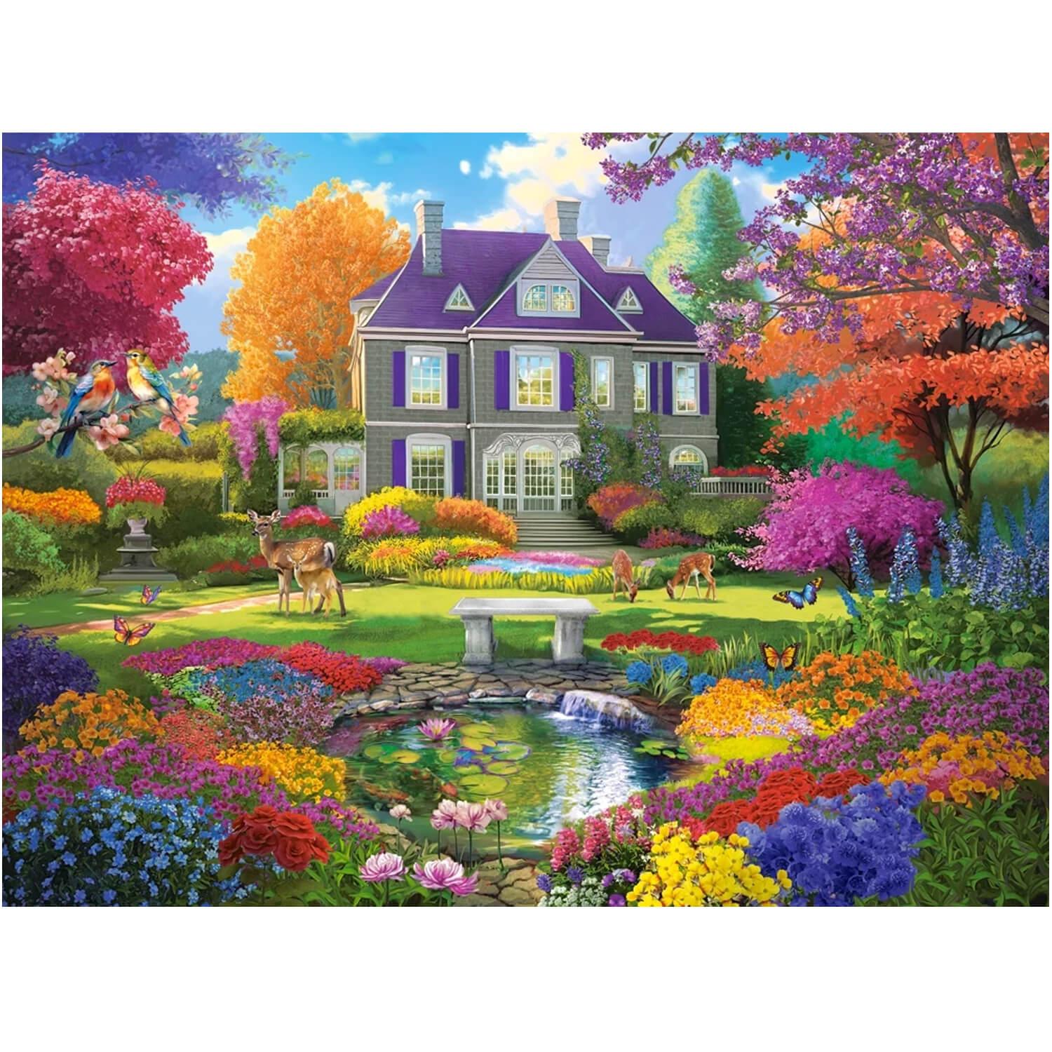 Puzzle Fleurs - Art - Peinture - Printemps - Bouquet - Puzzle - Puzzle 1000  pièces adultes