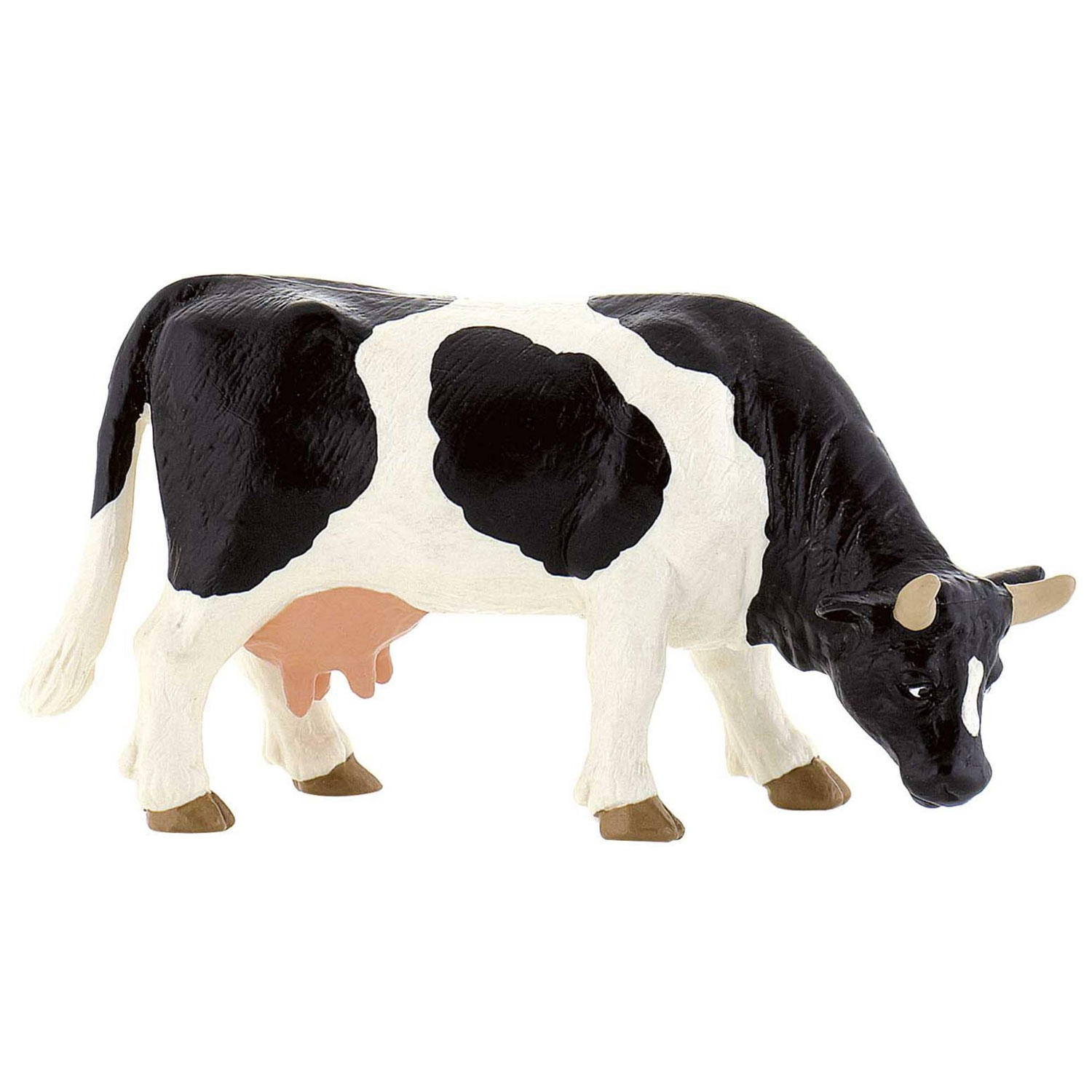 Figurine vache noire et blanche