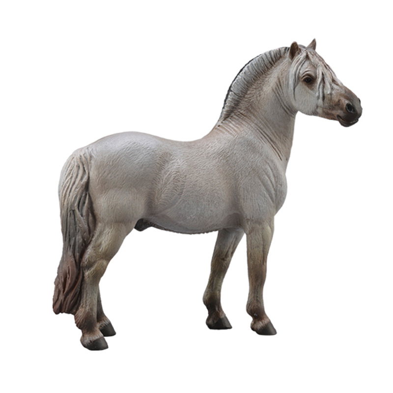 Figurine cheval : Fjord étalon gris
