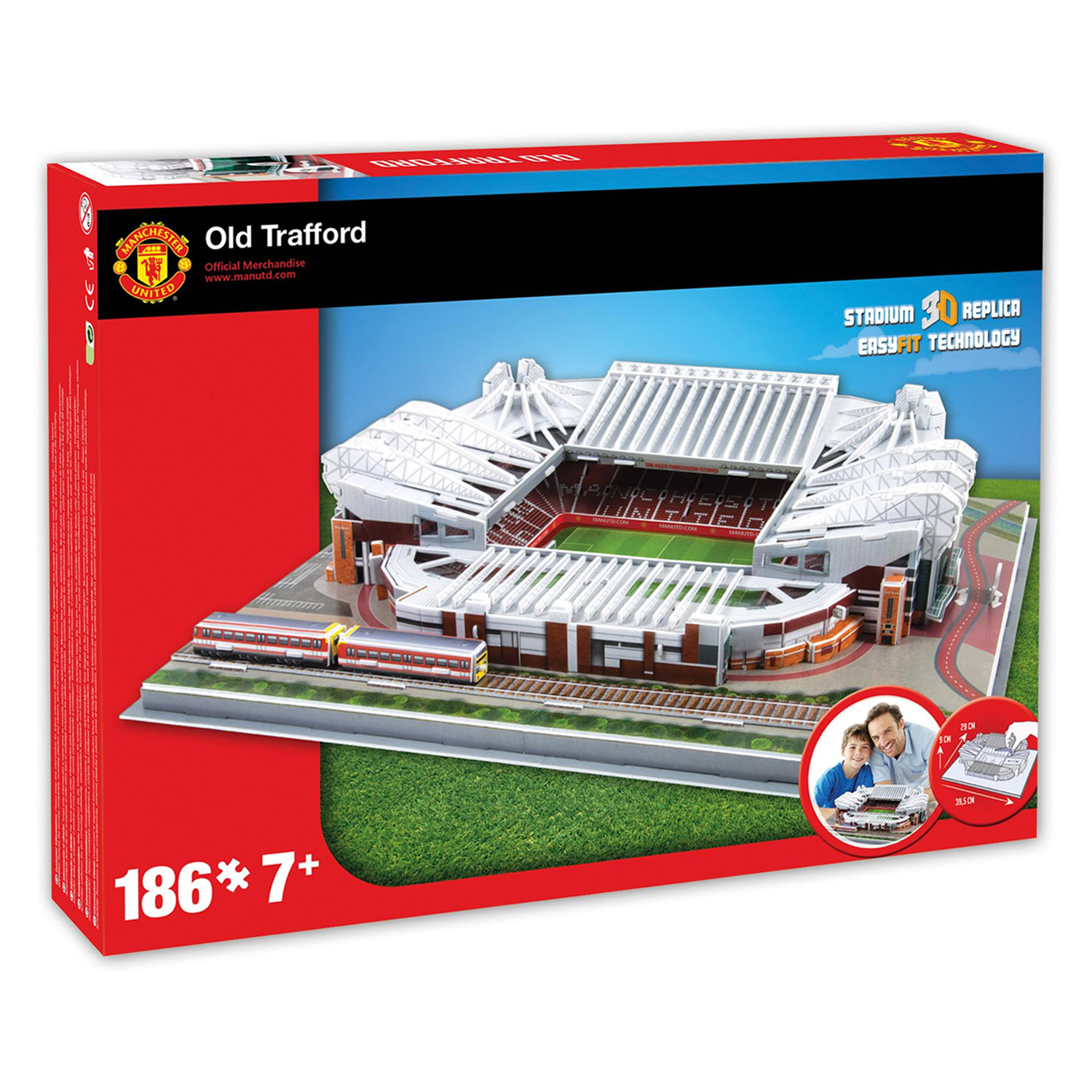 Puzzle 3D 186 pièces : Stade de foot : Old Trafford (Manchester United)