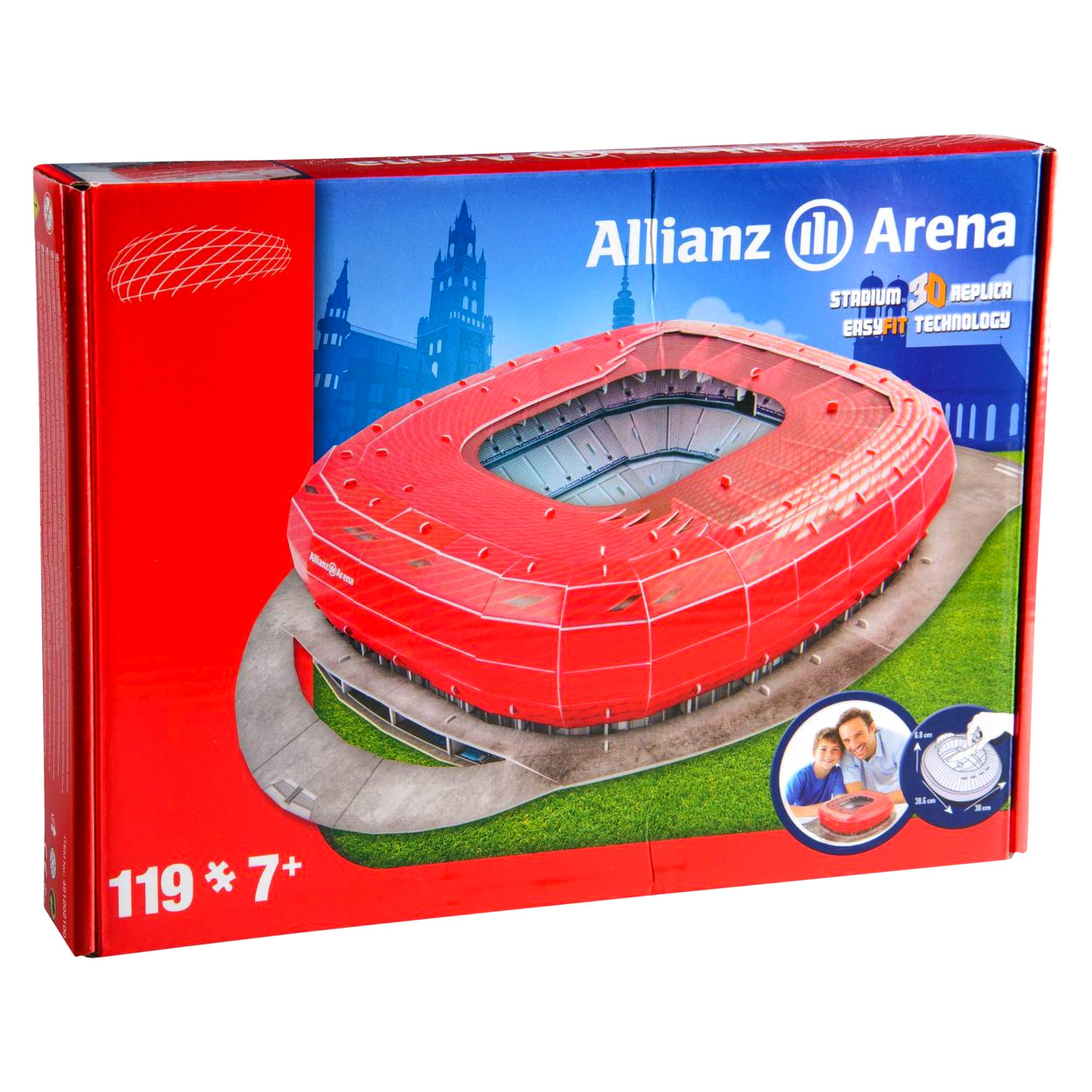 Puzzle 3D 119 pièces : Stade de foot : Allianz Arena (Bayern de Munich)