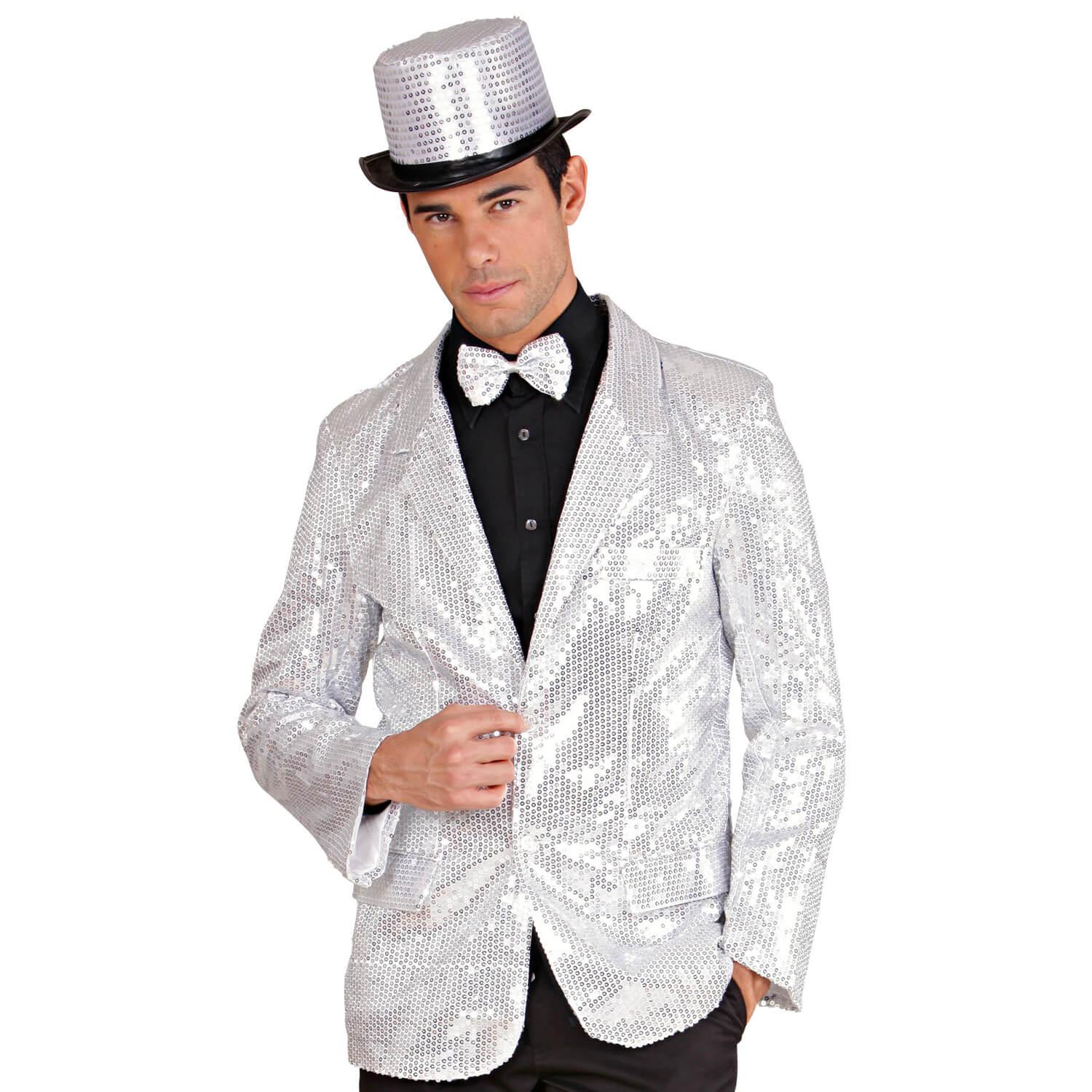 Veste à Paillettes Showtime - Homme : Argent