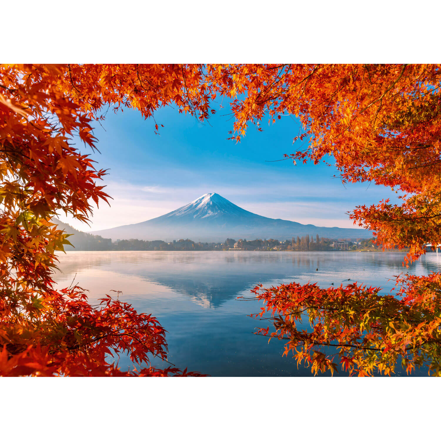 Puzzle 1000 pièces : Paysage d'automne au Fuji - Schmidt - Rue des Puzzles