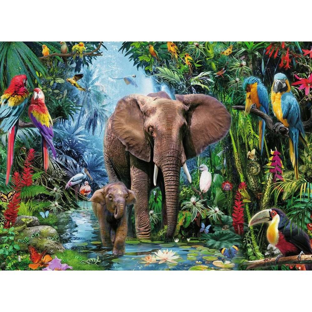 Puzzle 150 pièces : Éléphants de la jungle Ravensburger France