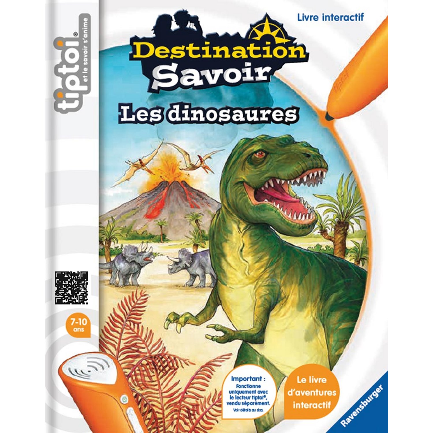 Ravensburger - Jeux éducatifs électroniques - tiptoi® - Coffret complet  lecteur interactif + Livre Je découvre les dinosaures