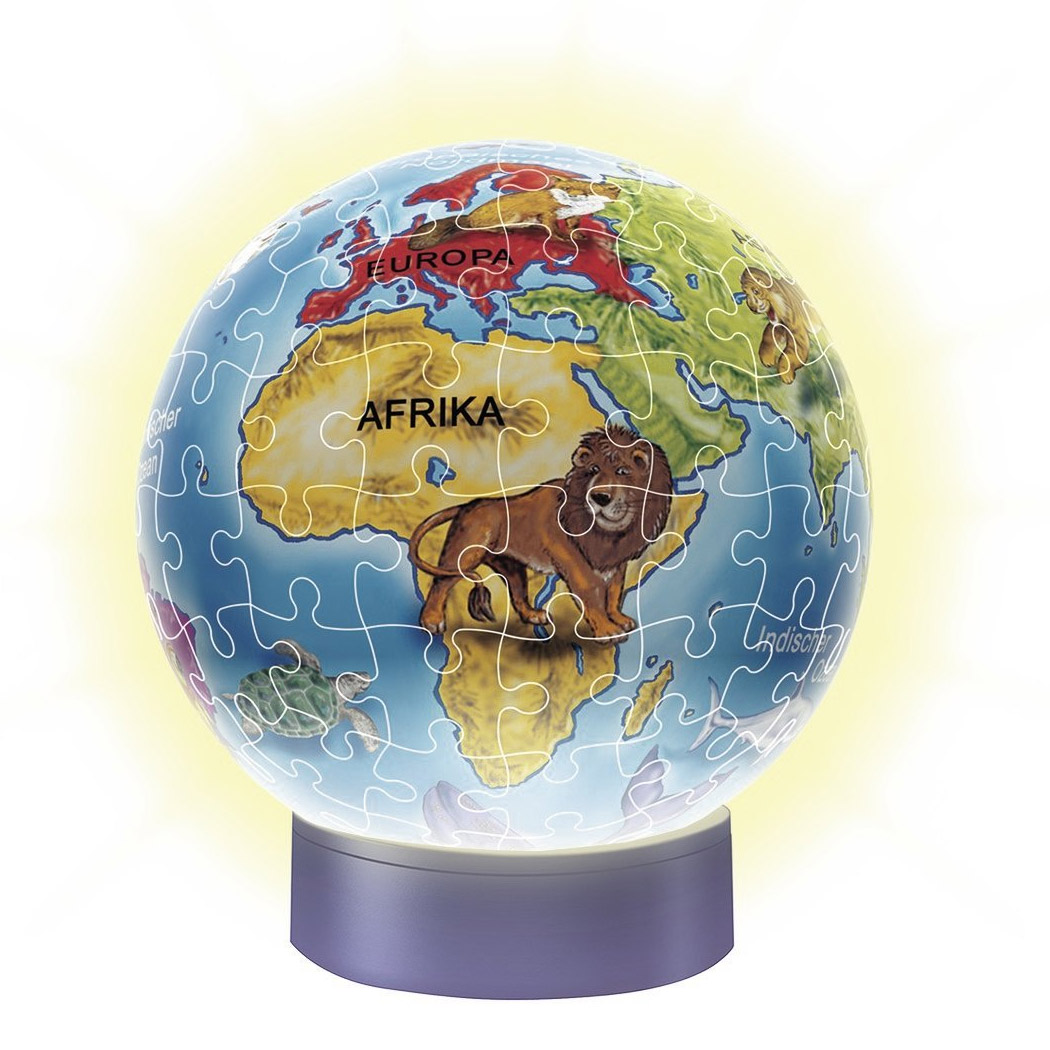 RAVENSBURGER - Puzzle -1500p : Mappemonde des animaux fantastiques