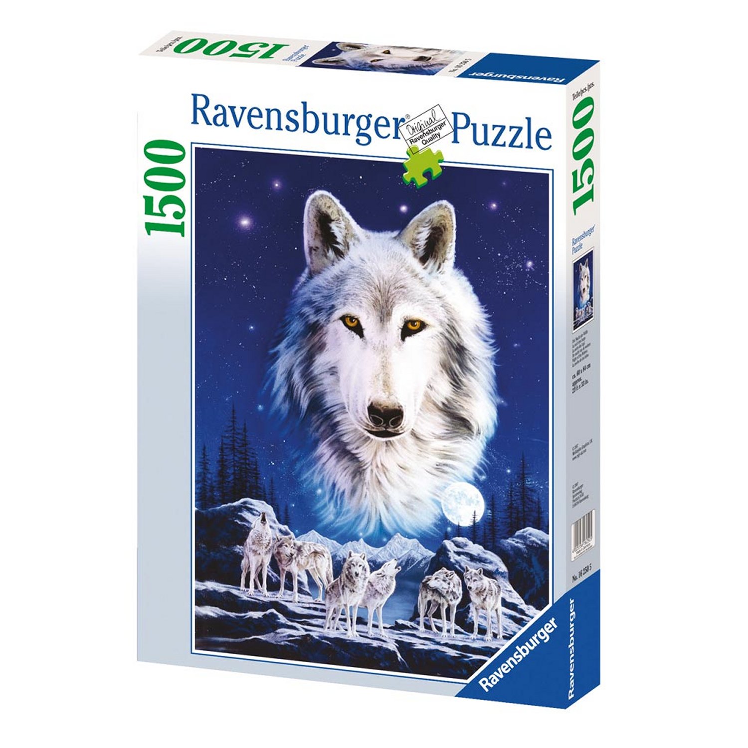 Puzzle 1500 pièces : Loup dans la nuit - Castorland - Rue des Puzzles