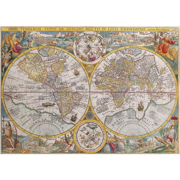 Puzzle Mappemonde, 1500 pièces Schmidt