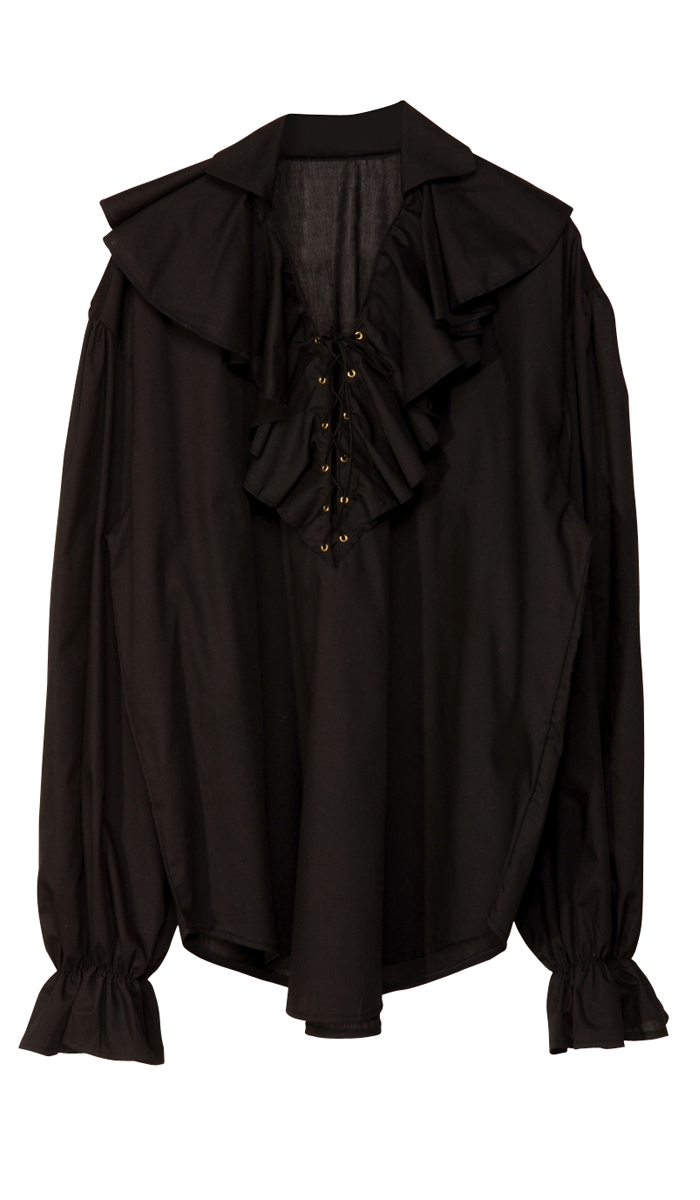 Chemise Noire Pirate Renaissance - Femme