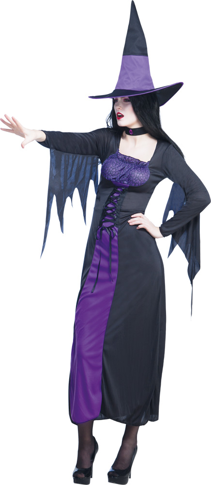 Déguisement Sorcière - Noir et Violet - Adulte