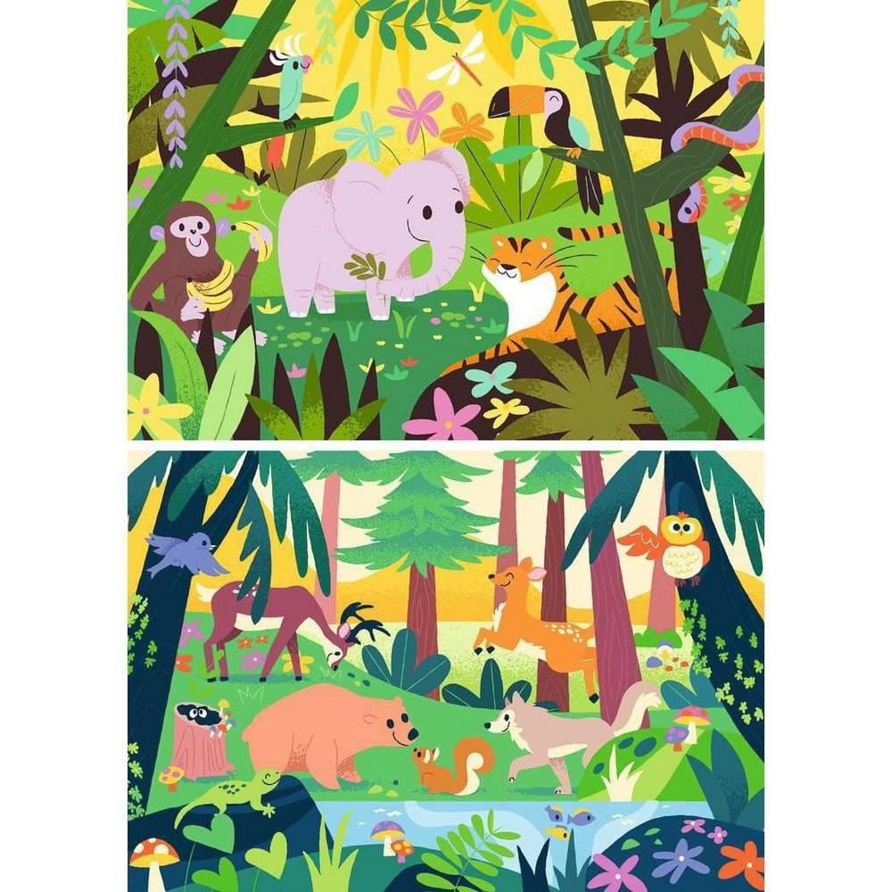 Puzzle 2x12 pièces : Les copains de la nature Ravensburger France