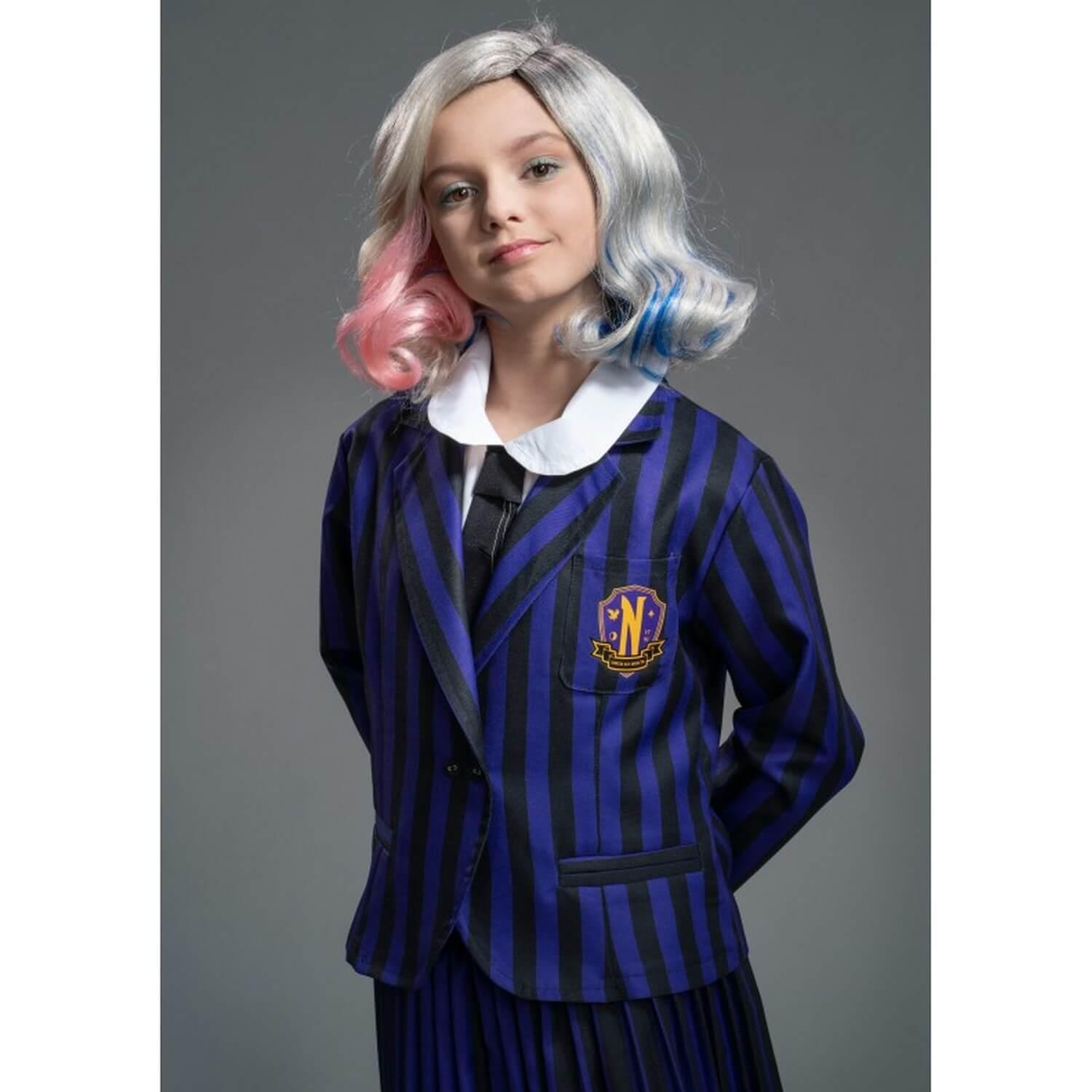 Déguisement uniforme scolaire Mercredi Addams™ enfant