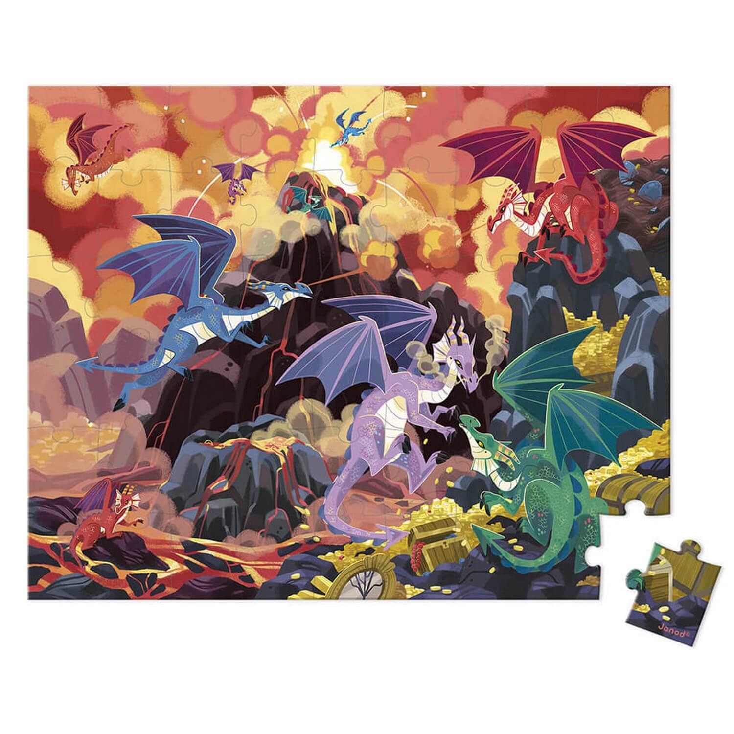 Puzzle 54 pièces : Terre De Dragons