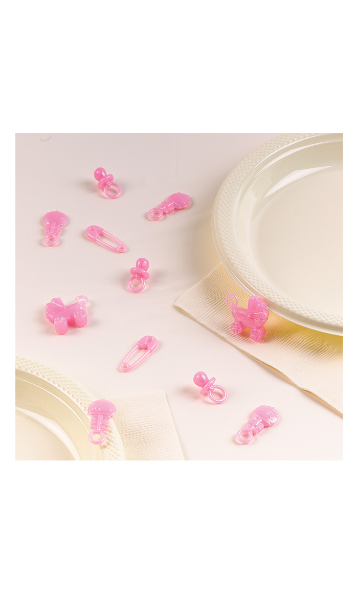Confettis De Table Tétines Roses - Premier Age Fille